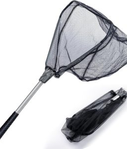 Neween Fishing Net, Foldable Collapsible Telescopic Fish Landing Net, Durable Nylon Material Mesh Landing Net for Easy Catching or Releasing for Trout