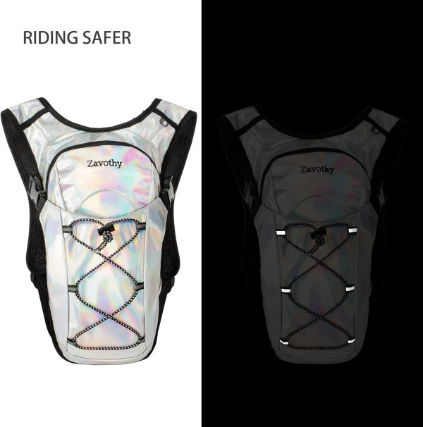 Reflective Hydration Backpack, Hydration Pack - Water Backpack with 2L/3L Hydration Bladder, Essential for Festivals - Rave Hydration Pack for Hiking, Running, Cycling, and Festivals - Image 5
