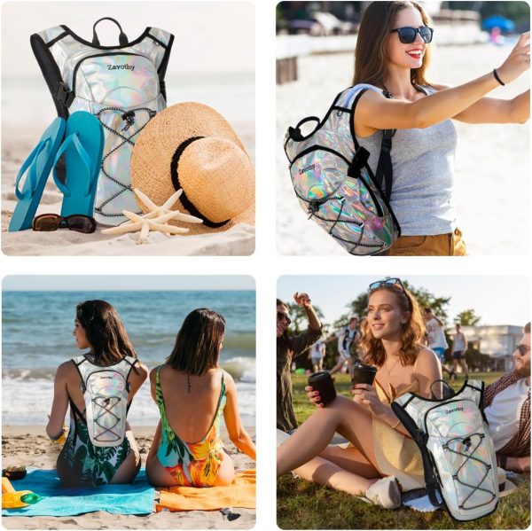 Reflective Hydration Backpack, Hydration Pack - Water Backpack with 2L/3L Hydration Bladder, Essential for Festivals - Rave Hydration Pack for Hiking, Running, Cycling, and Festivals - Image 6