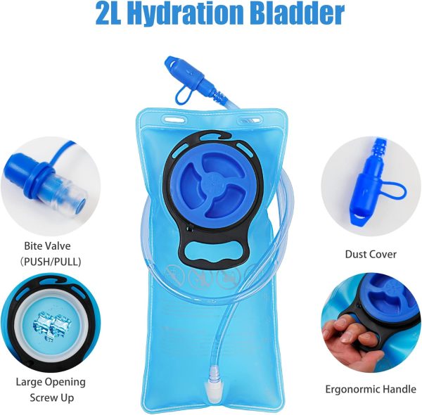 Reflective Hydration Backpack, Hydration Pack - Water Backpack with 2L/3L Hydration Bladder, Essential for Festivals - Rave Hydration Pack for Hiking, Running, Cycling, and Festivals - Image 7